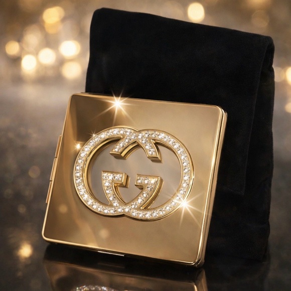 Gucci Accessories - AUTHENTIC GUCCI GOLD DIAMOND COMPACT-NEW